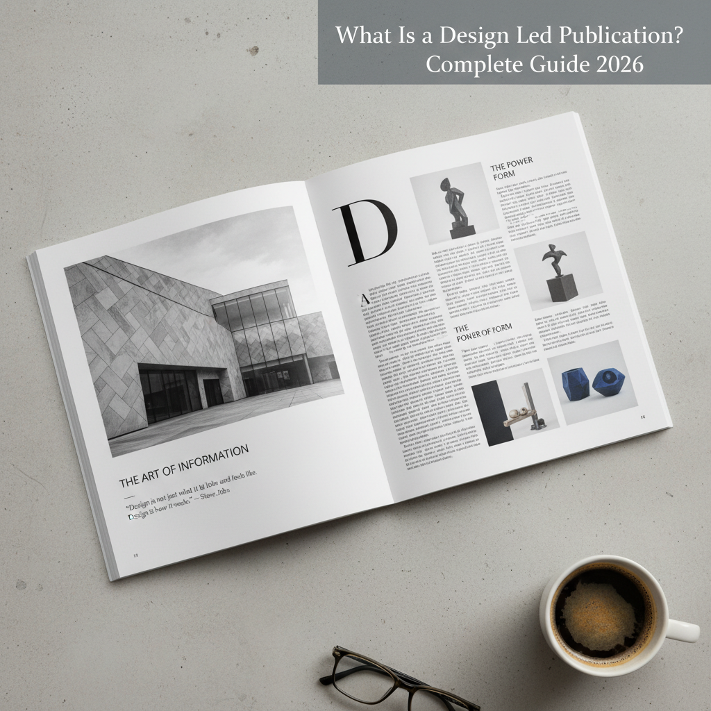 What is a design led publication example showing sophisticated design and editorial content