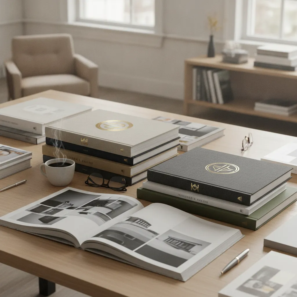 Collection of premium brand magazines and coffee table books representing successful brand publishing strategy