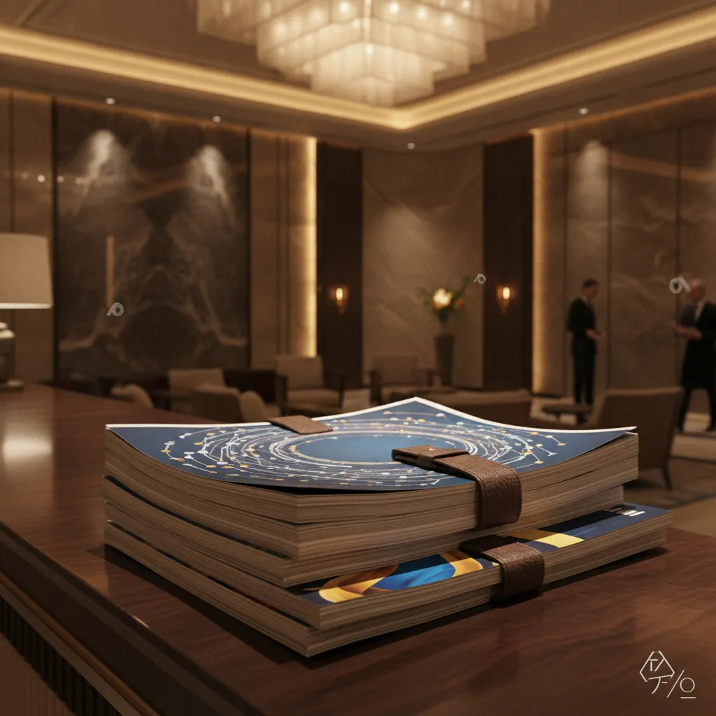 premium brand print materials achieving audience retention in a hospitality setting