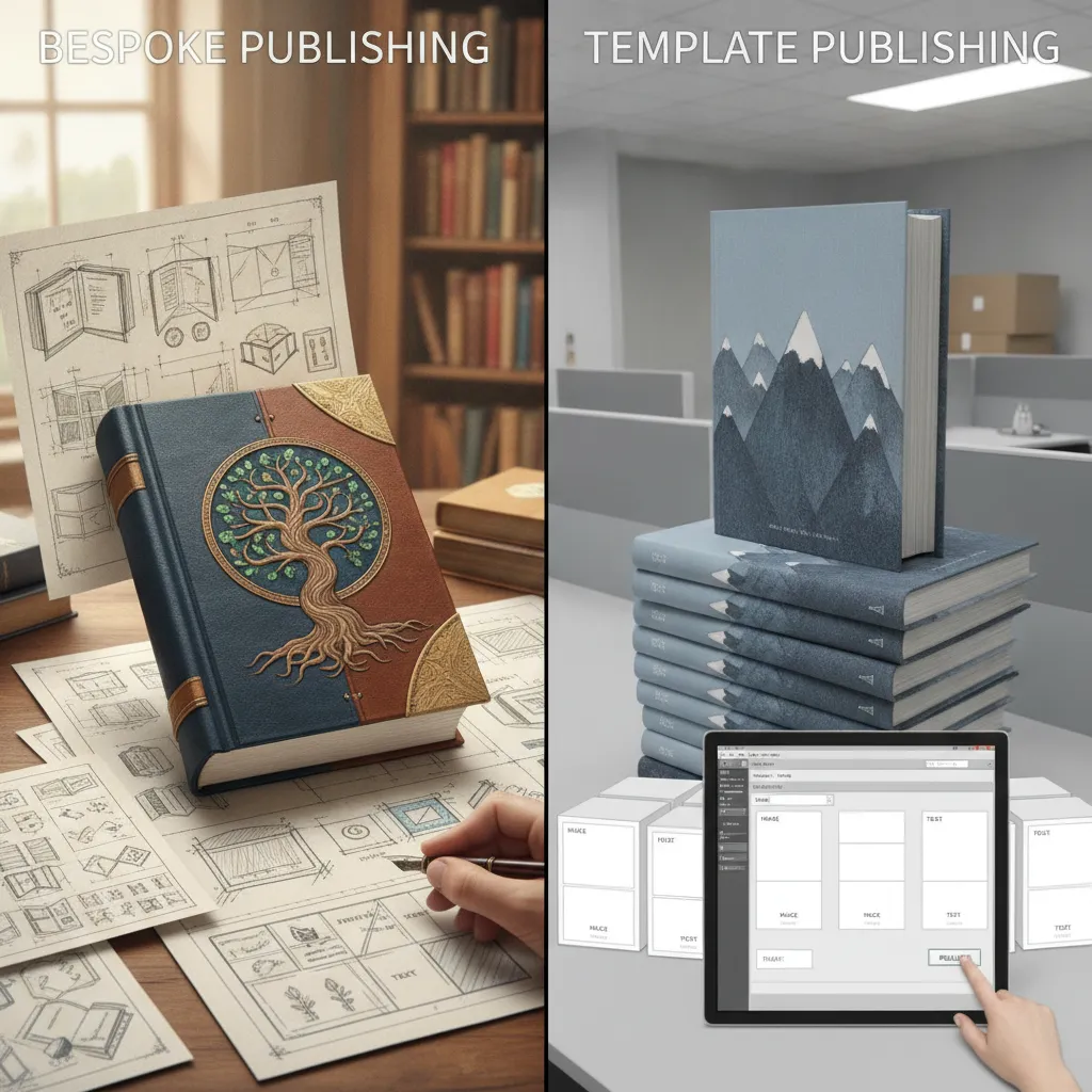 bespoke publishing vs template example