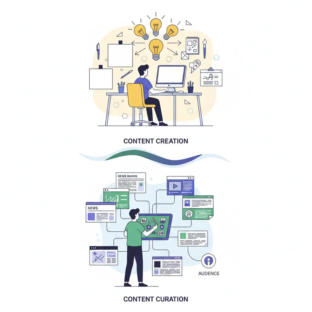 content curation vs creation example