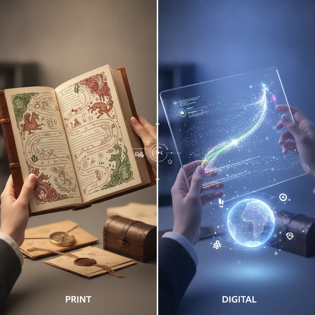 brand storytelling print vs digital example