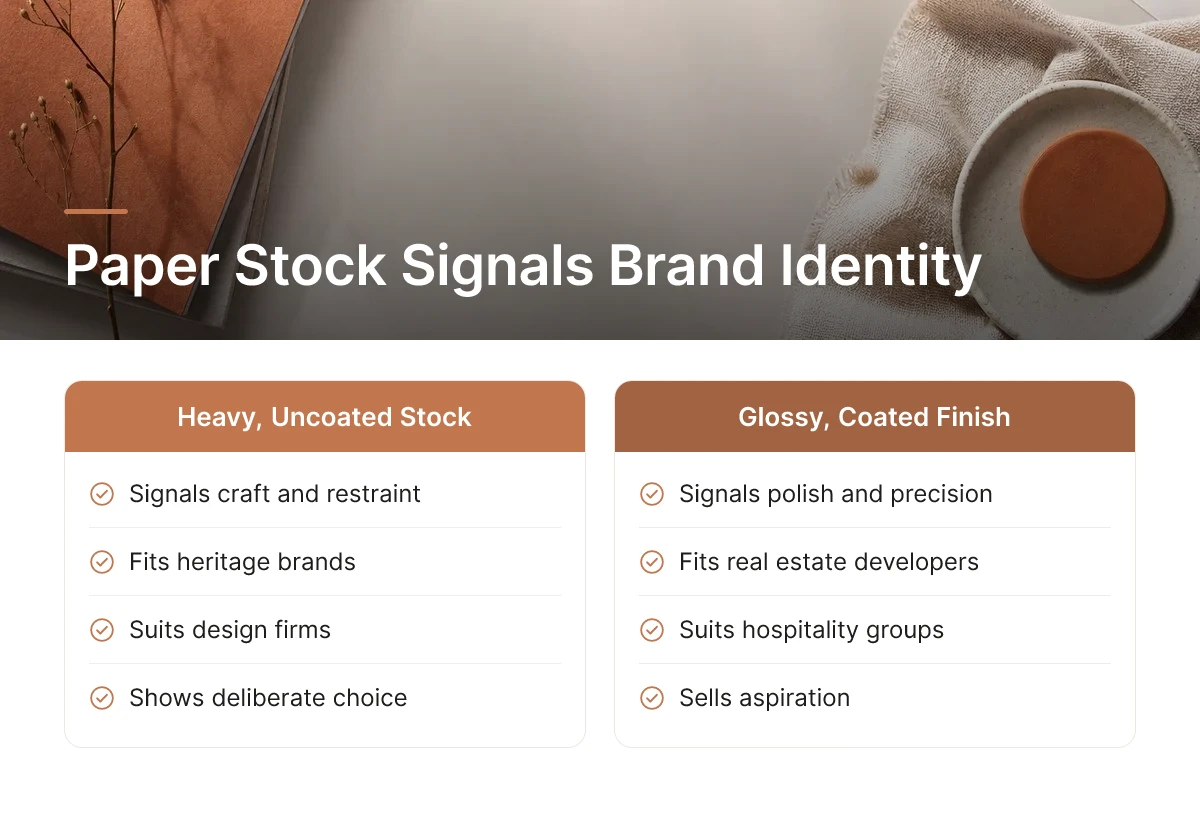 Paper Stock Signals Brand Identity