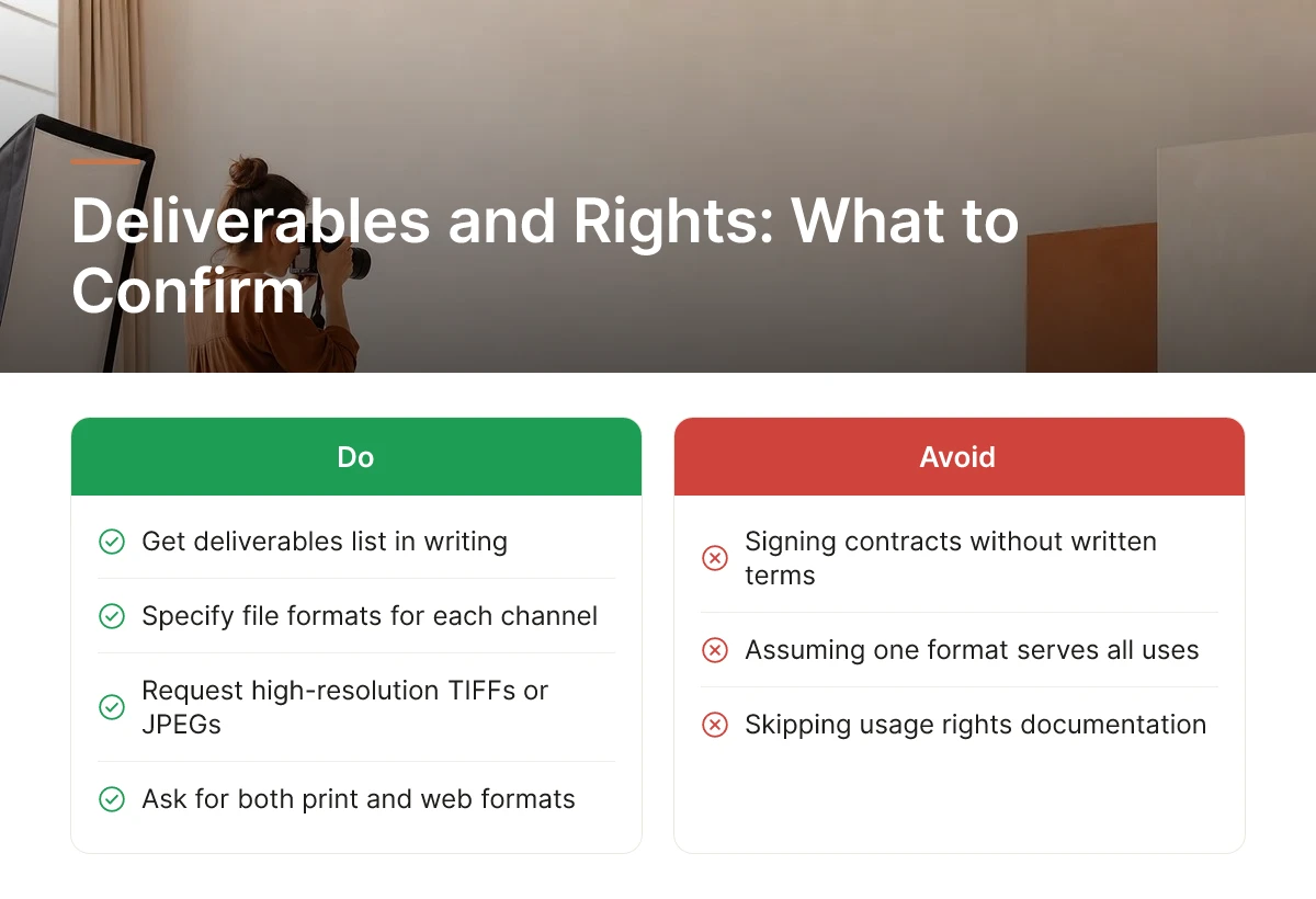 Deliverables and Rights: What to Confirm