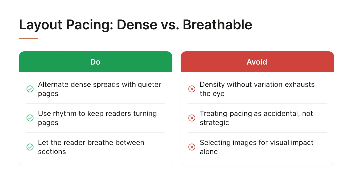 Layout Pacing: Dense vs. Breathable