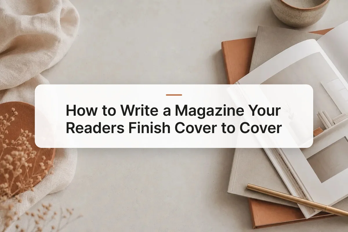 how to write a magazine overview