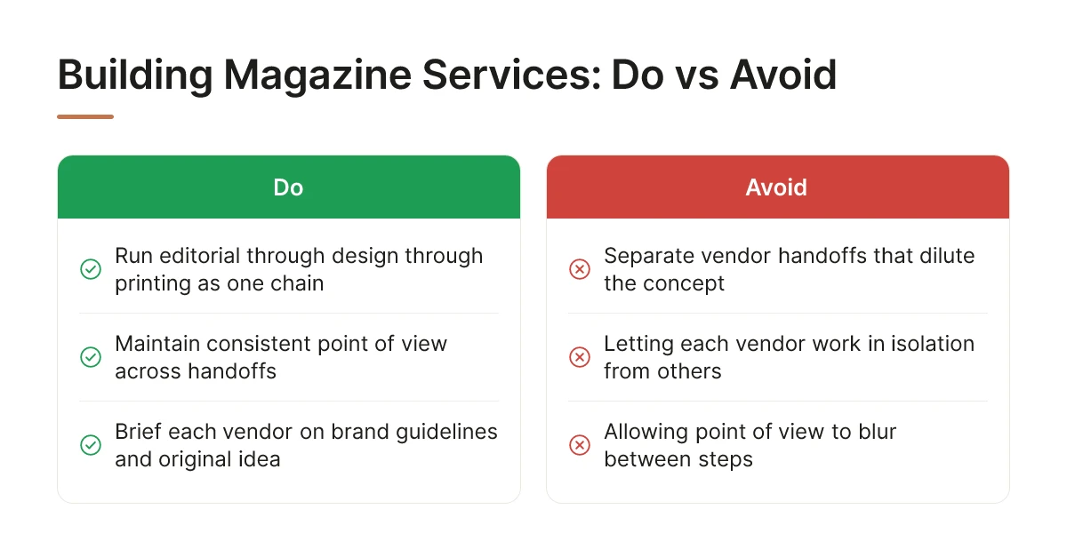 Building Magazine Services: Do vs Avoid