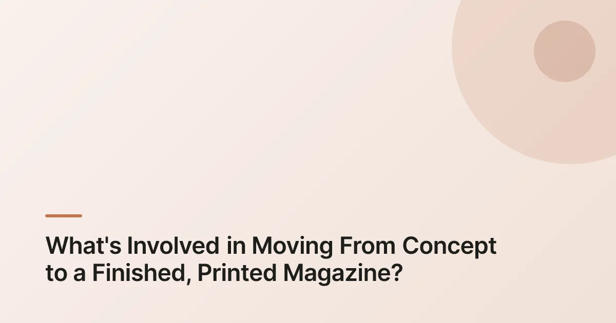 custom magazine publishing services summary