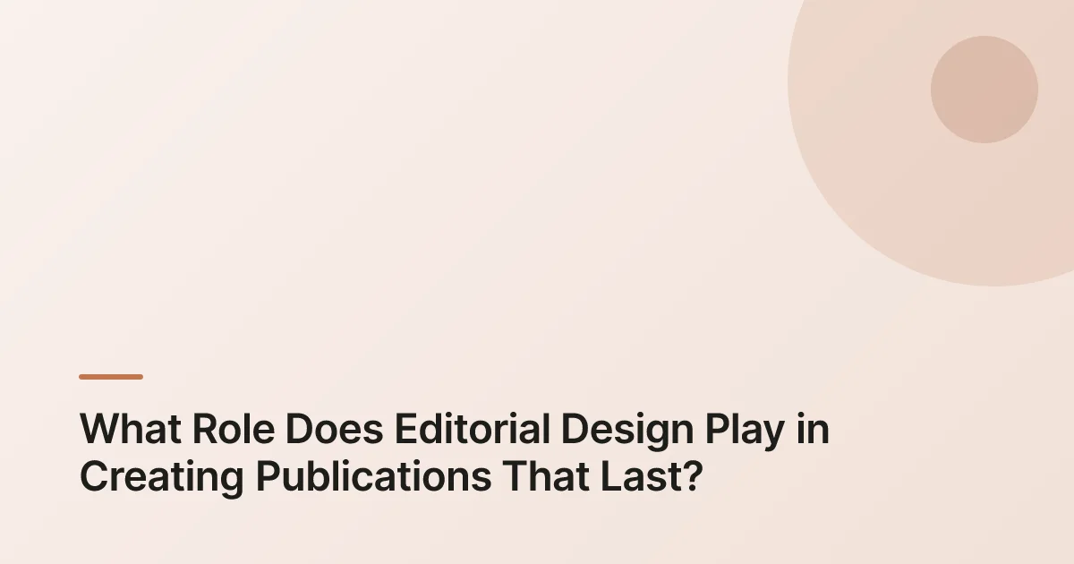 what is editorial design summary
