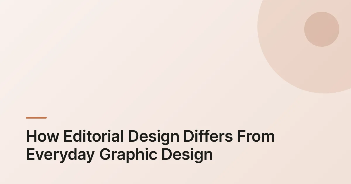 what is editorial design overview