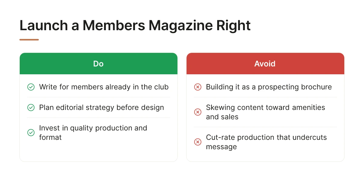 Launch a Members Magazine Right