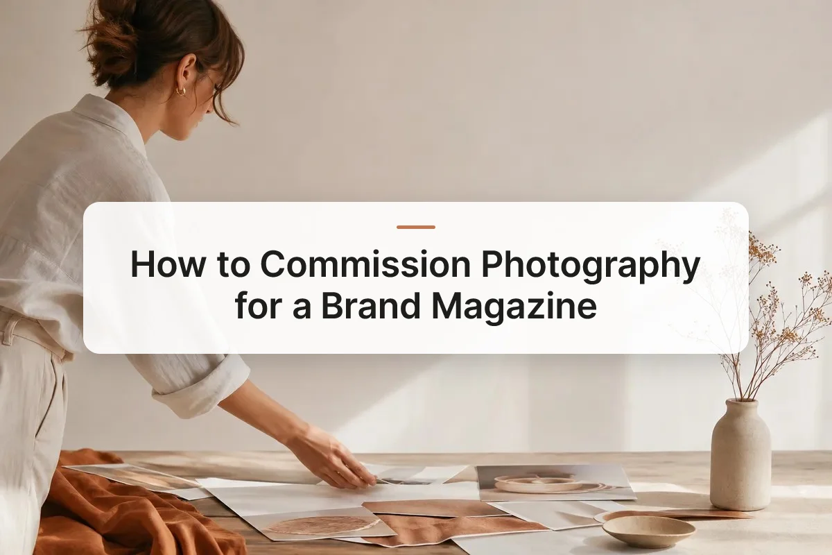 commission photography brand magazine overview