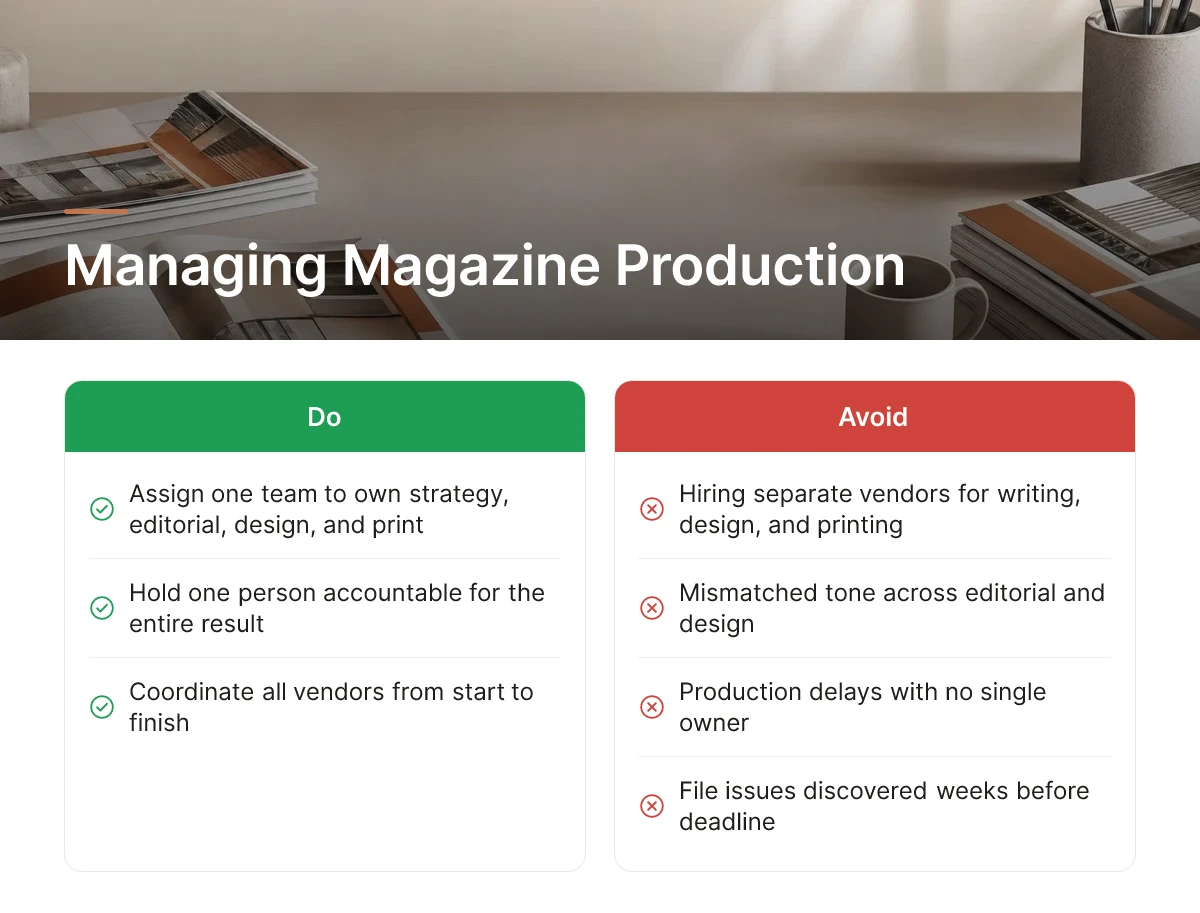 Managing Magazine Production