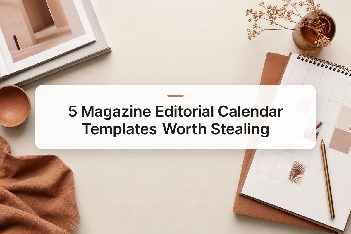 magazine editorial calendar overview