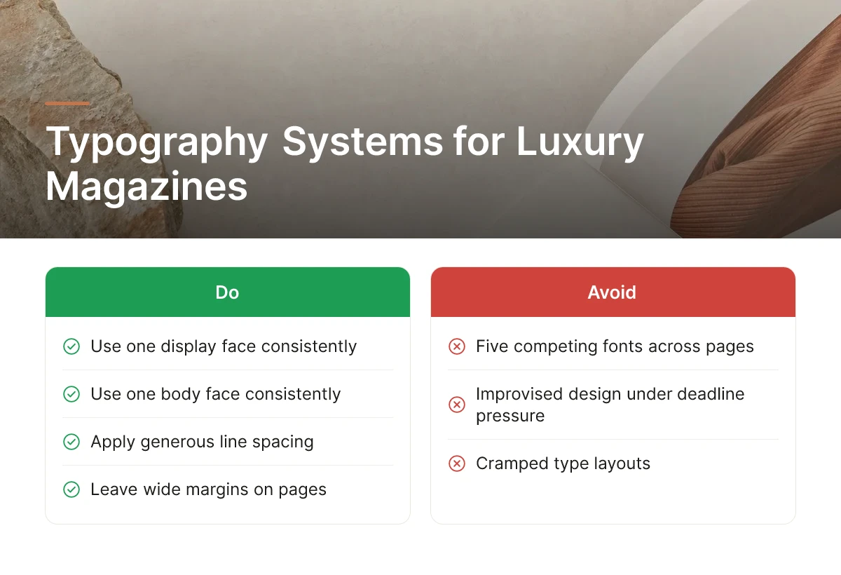 Typography Systems for Luxury Magazines