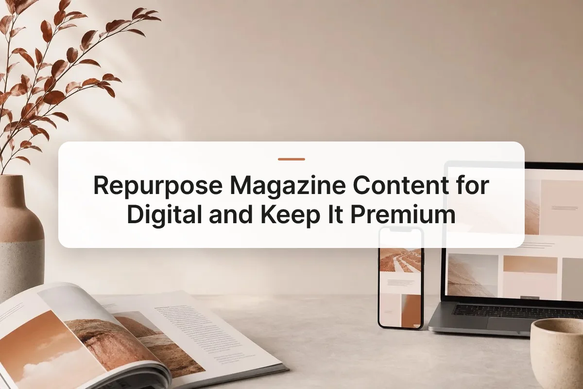 repurpose magazine content digital overview