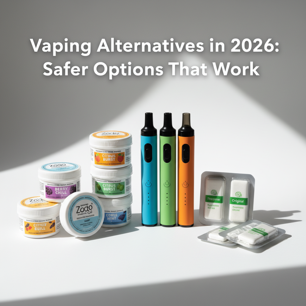 Popular vaping alternatives including nicotine pouches and oral nicotine products displayed together