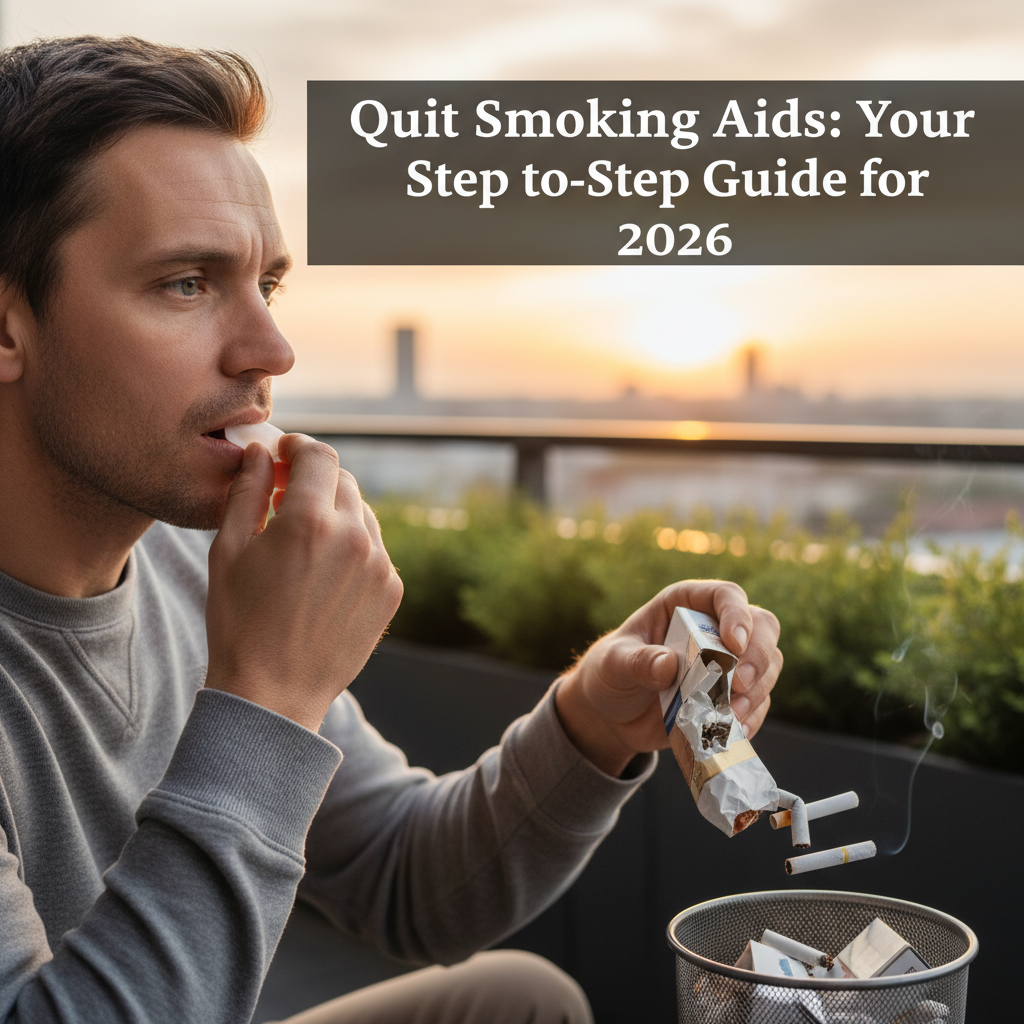 Person using a tobacco-free nicotine pouch as a quit smoking aid to replace cigarettes