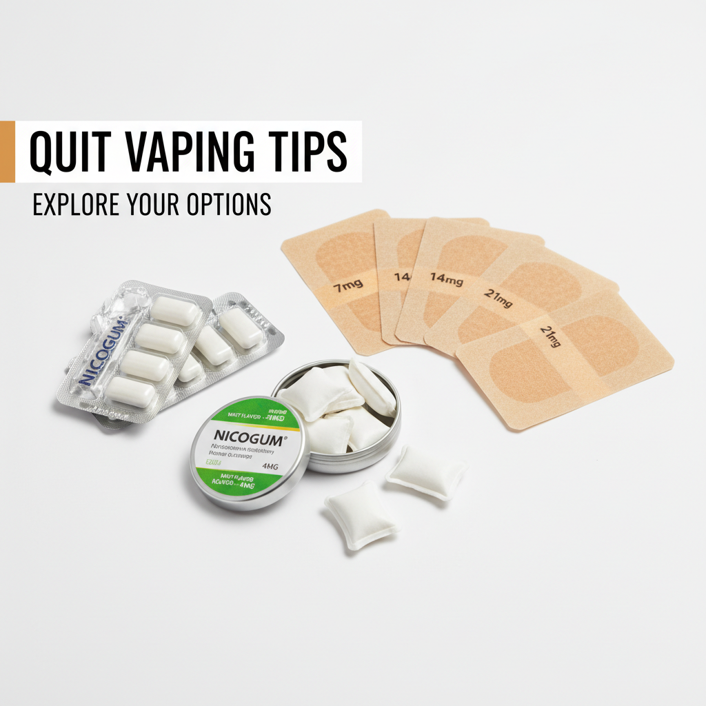 Quit vaping tips - nicotine replacement therapy products including patches and pouches