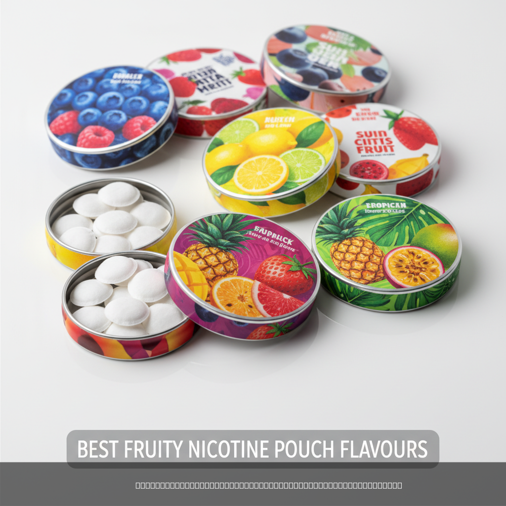 best fruity nicotine pouch flavours selection display