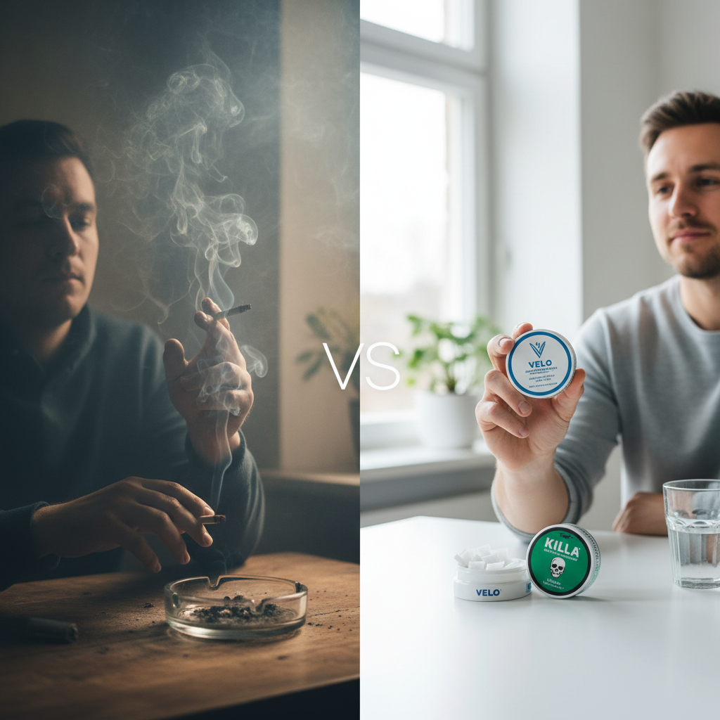 health benefits when you switch from smoking to pouches showing cleaner lifestyle