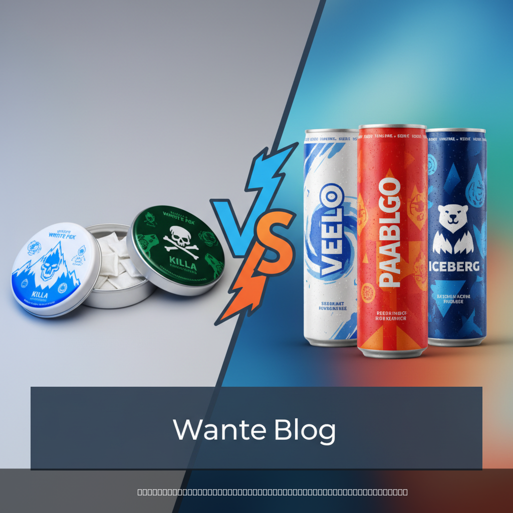 Energy pouches vs energy drinks comparison showing product formats