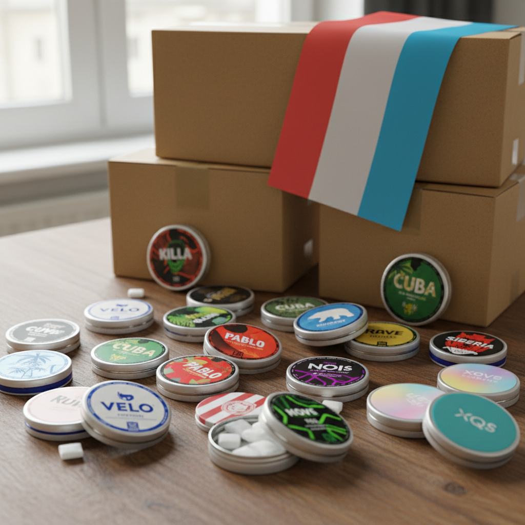 online nicotine pouch retailers shipping to Luxembourg with popular brands