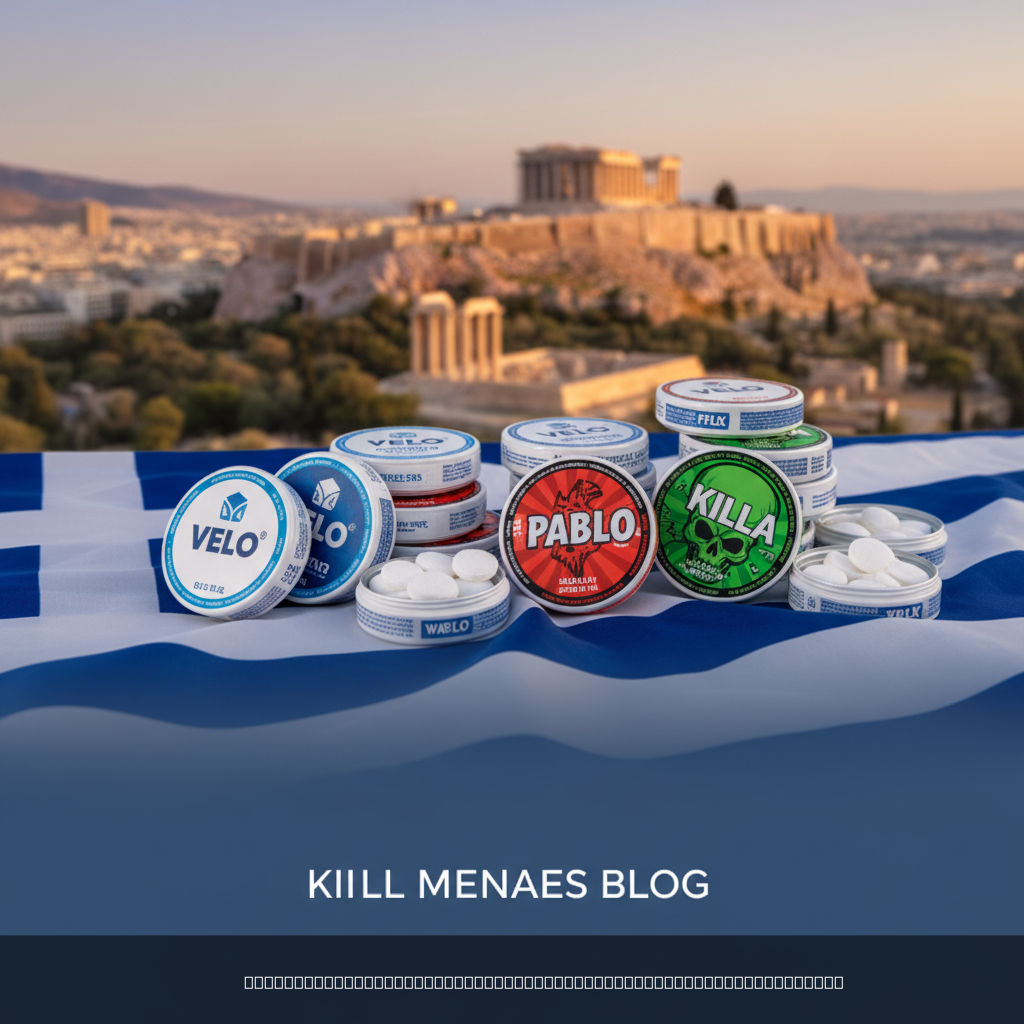 where to buy nicotine pouches in Greece guide showing popular brands
