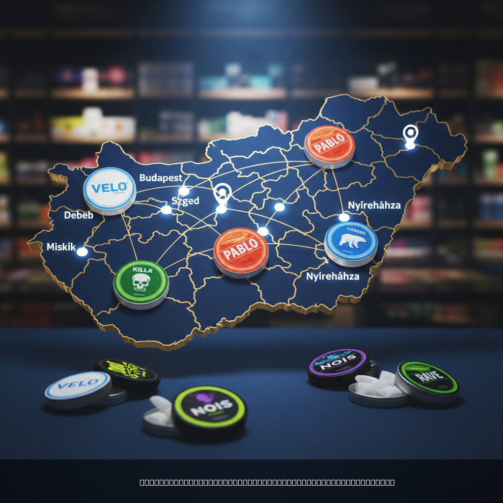 where to buy nicotine pouches in Hungary locations map