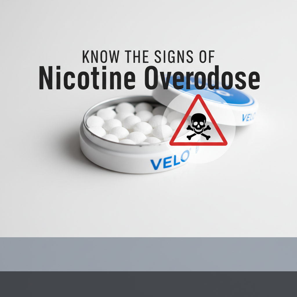 nicotine overdose symptoms pouches warning guide showing open pouch tin