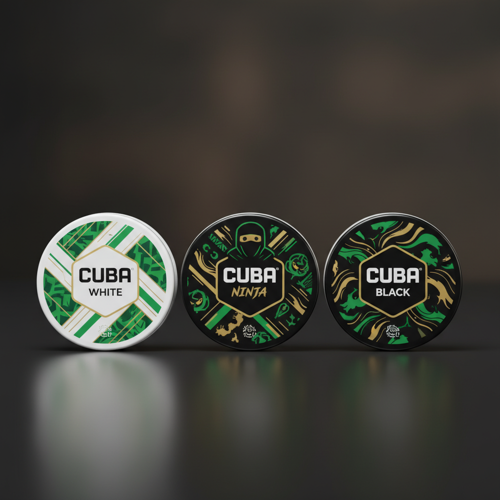 Cuba White Ninja and Black nicotine pouch series comparison when you order Cuba pouches online