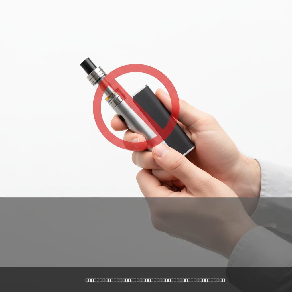Person deciding how to quit vaping by putting down their vape device