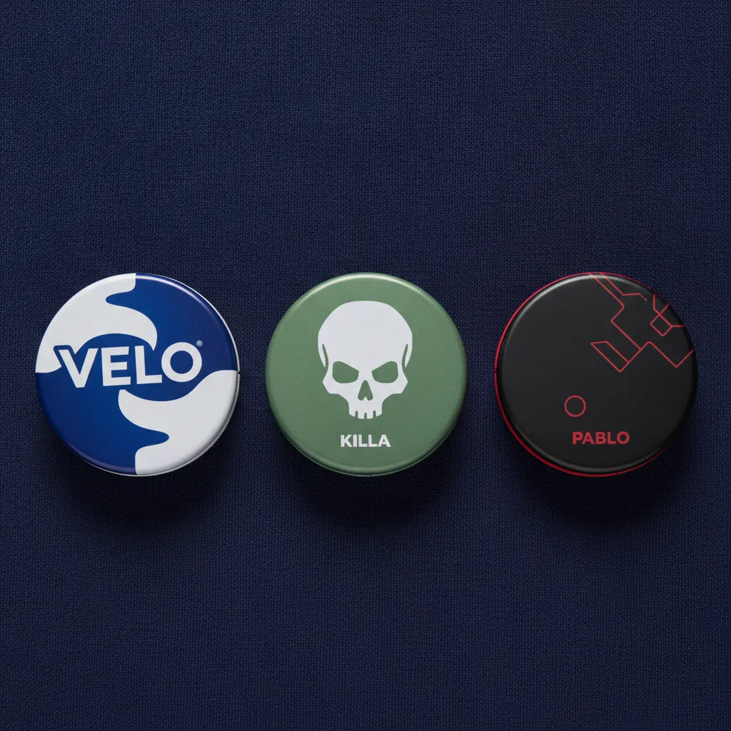 Variety of nicotine pouch tins showing format options relevant to nicotine pouches vs patches decision
