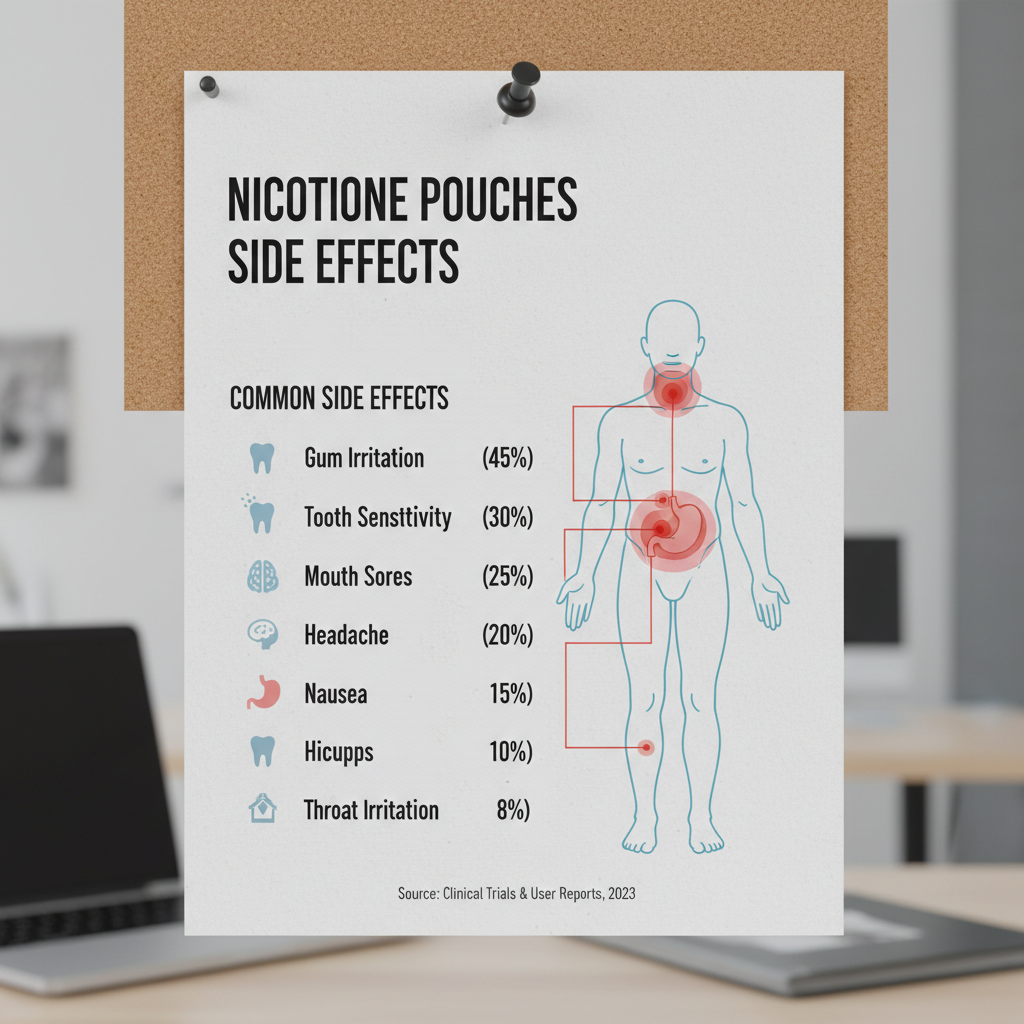 common nicotine pouches side effects infographic