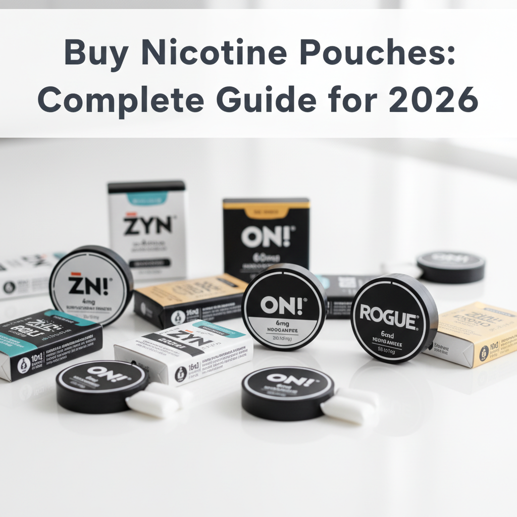 buy nicotine pouches comparison showing different brands and strengths