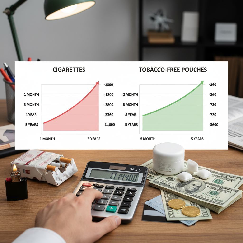 cost comparison of tobacco free nicotine pouches versus traditional cigarettes