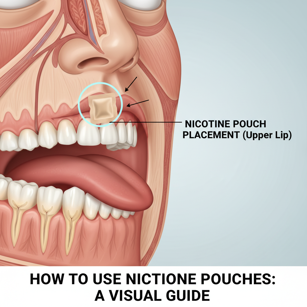 Proper nicotine pouch placement technique for how to use nicotine pouches