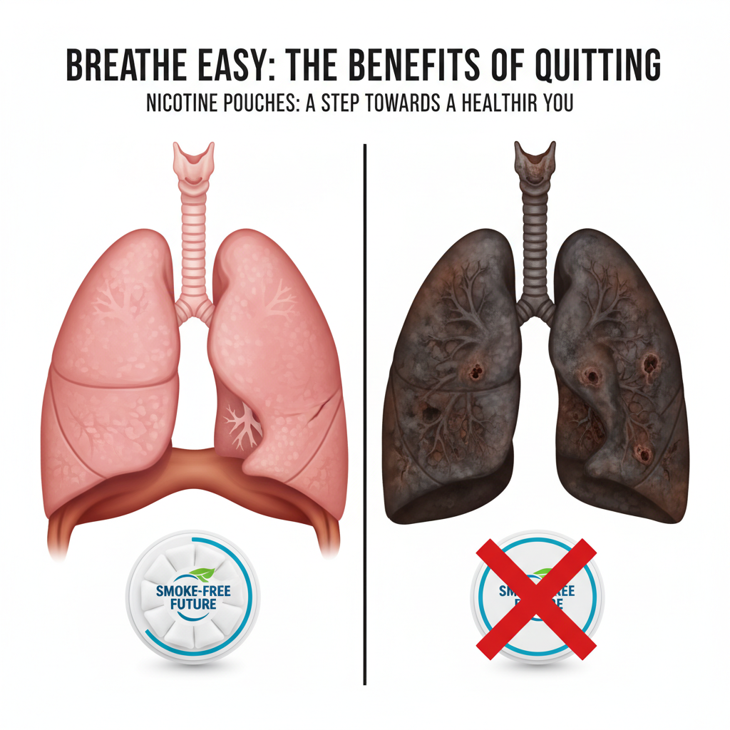Health benefits visualization for how to quit smoking successfully