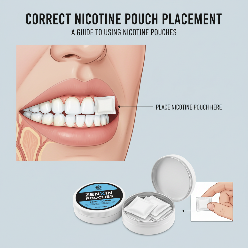 How to use nicotine pouches - correct placement technique demonstration