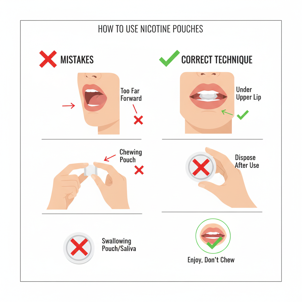 How to use nicotine pouches - common mistakes to avoid for safe usage