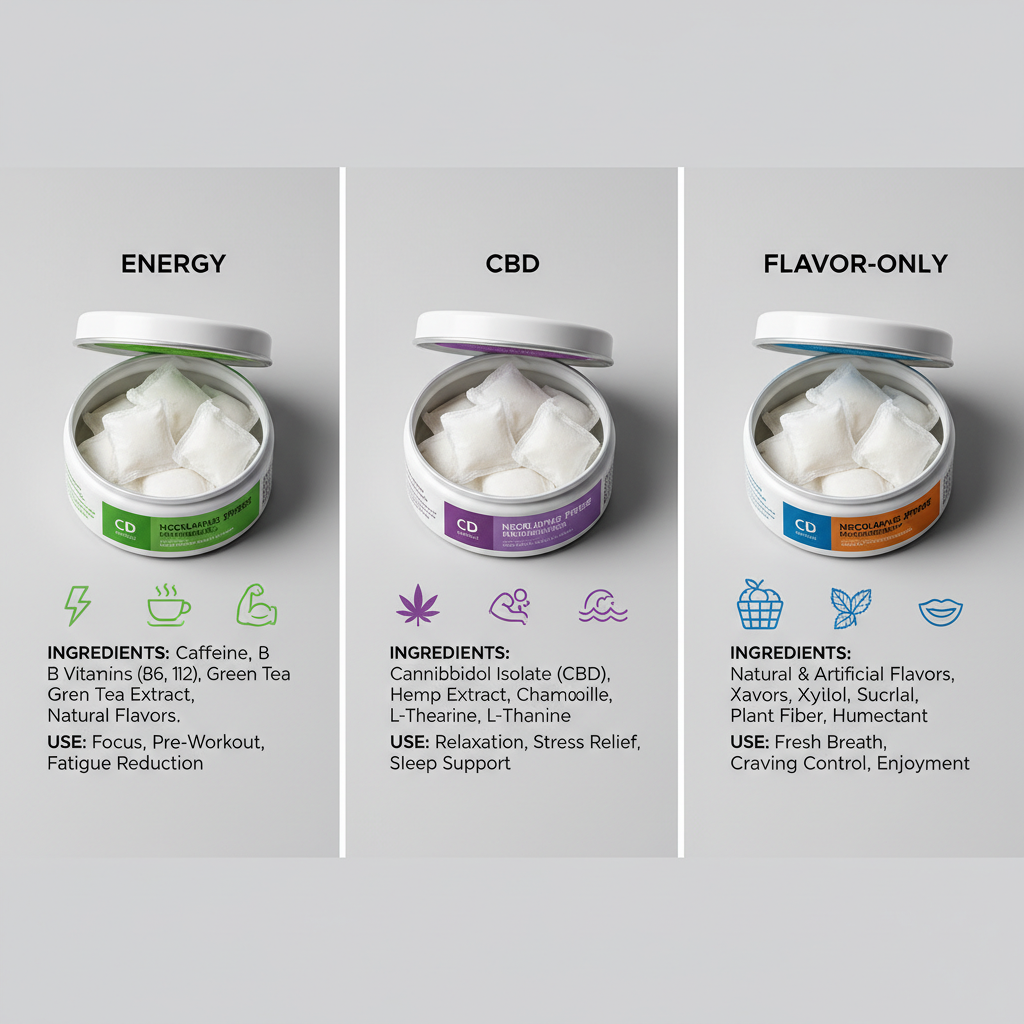 Types of nicotine-free pouches for different benefits