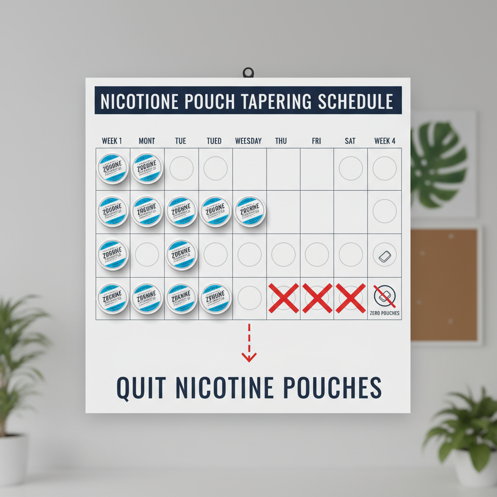 quit nicotine pouches tapering timeline calendar