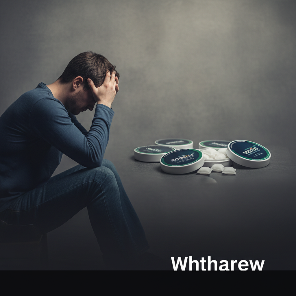 Person experiencing nicotine withdrawal symptoms with physical discomfort
