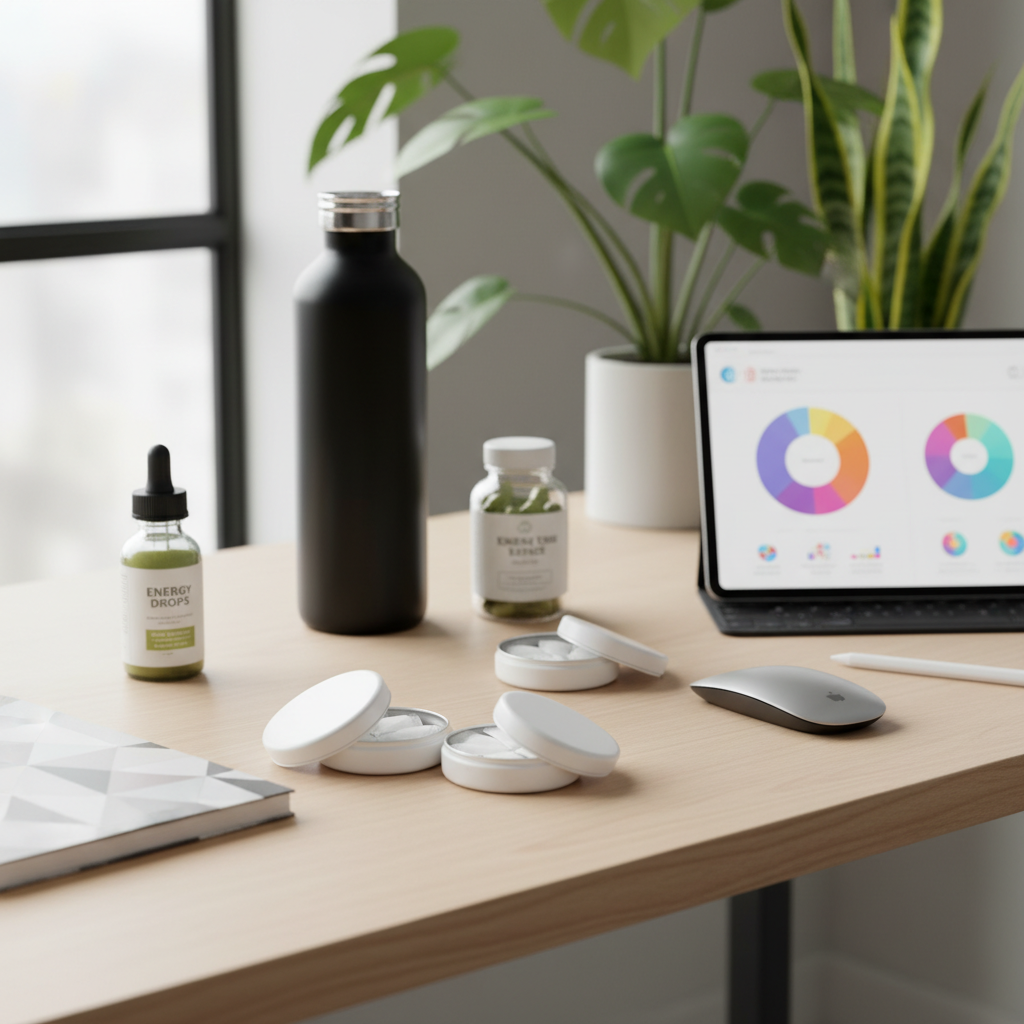 L-theanine caffeine combination workspace setup for optimal cognitive enhancement