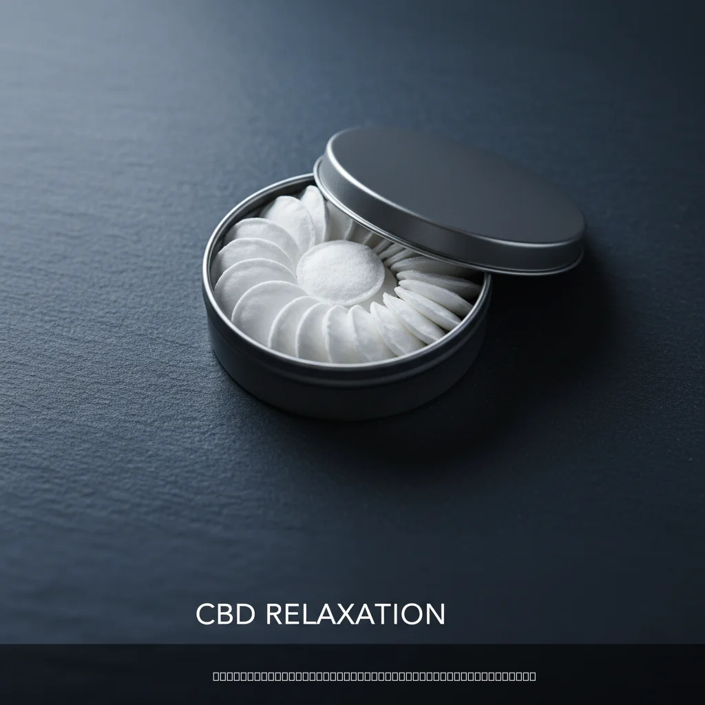CBD relaxation pouches in a round tin, tobacco-free and nicotine-free