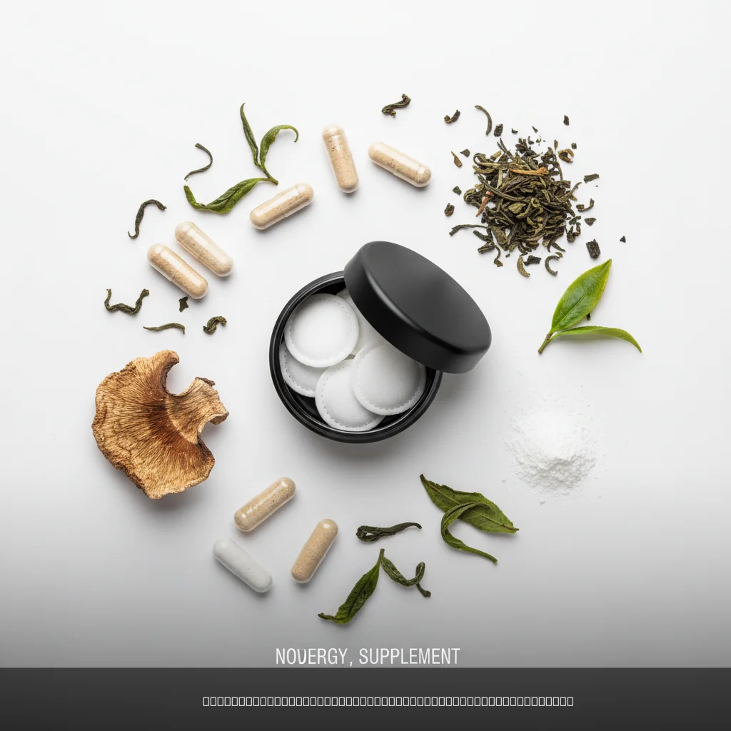Best nootropics for focus including supplements and energy pouches displayed on a clean surface
