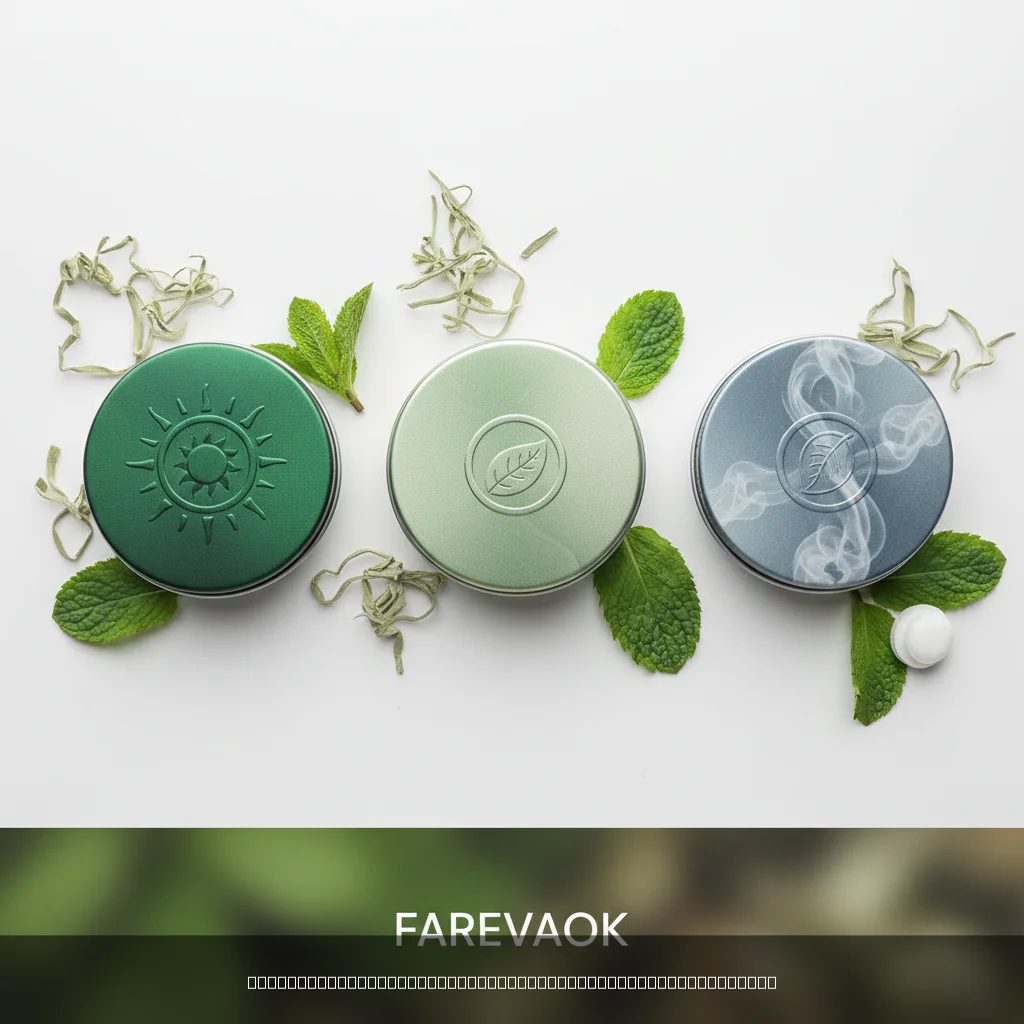 Three clean energy pouches tins from Outdare showing the Energy, CBD and Nicotine variants side by side