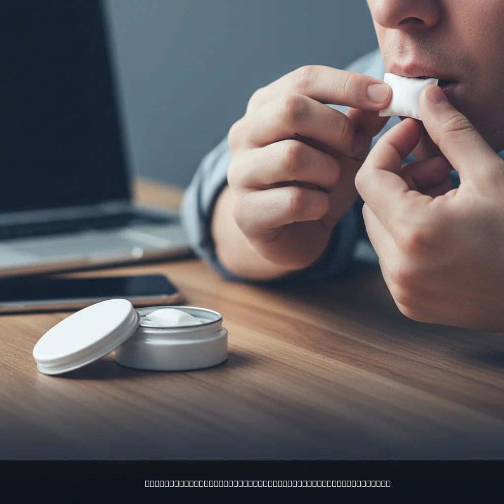 Person using a nicotine pouch illustrating common nicotine pouch side effects