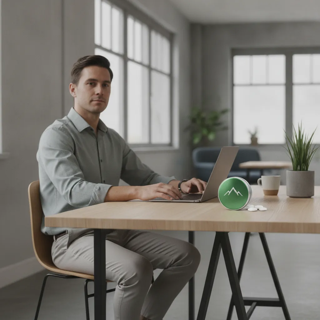 Best Nicotine Pouch Alternatives That Work in 2026 Person learning how to manage cravings at a clean workspace with <a href=