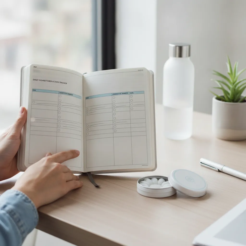 structured plan for how to quit smoking gradually with daily tracker and journal